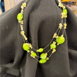 Elegant Green Beaded Necklace